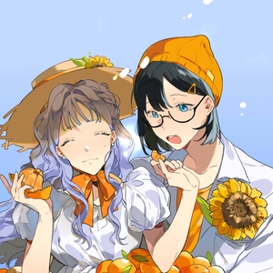向日葵和橘子！