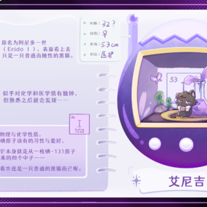 宠物机里的小黑猫