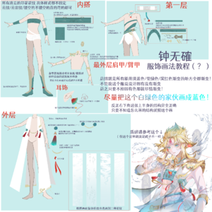 钟无確/形象设定细节拆分图