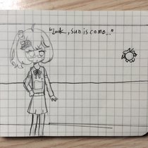 “Look,sun is come”